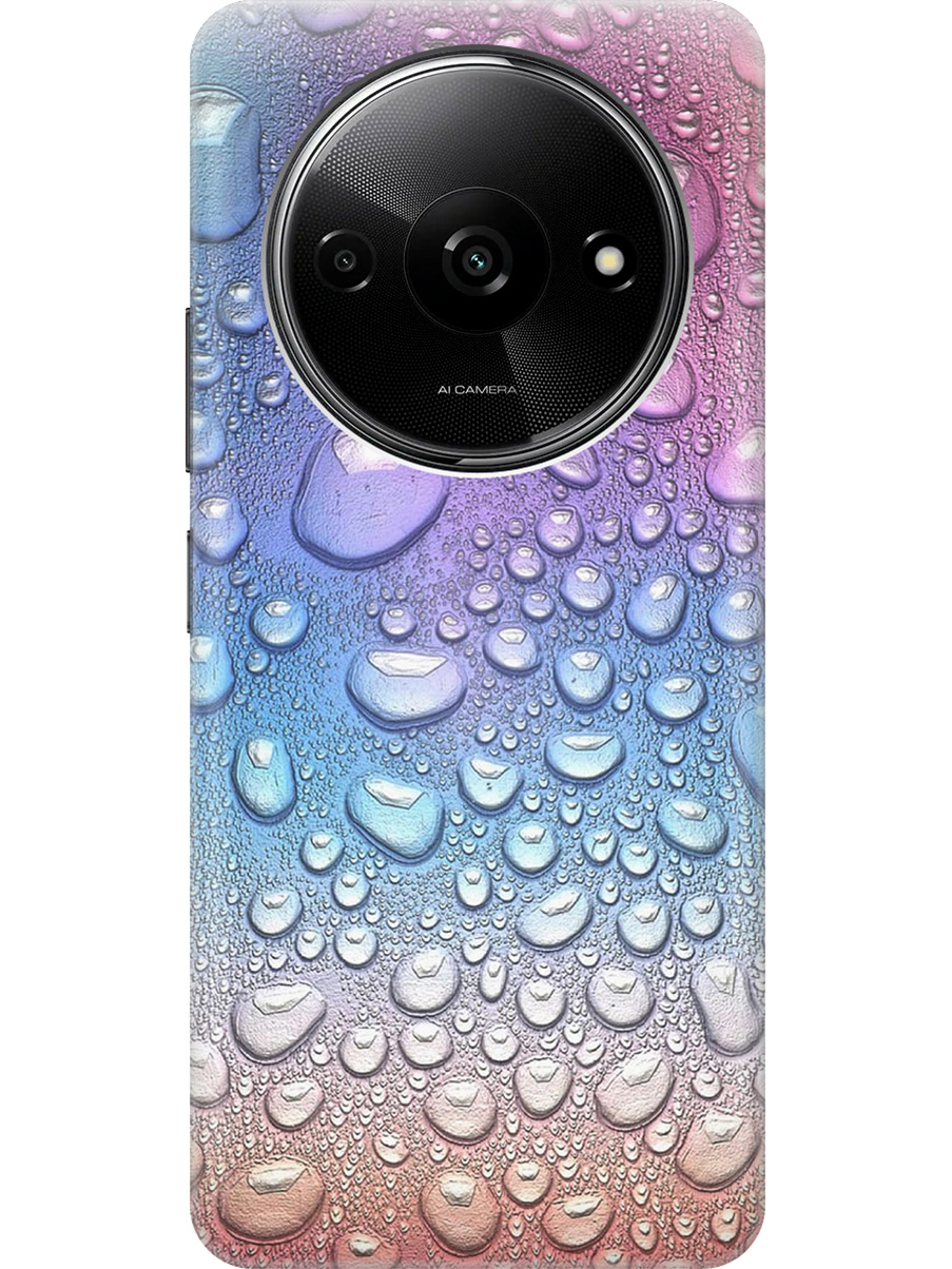 

Силиконовый чехол на Xiaomi Redmi A3 с рисунком "Множество капель", Синий;фиолетовый, 20012118