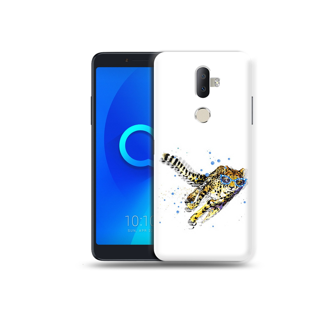 

Чехол MyPads Tocco для Alcatel 3V гепард в очках, Прозрачный, Tocco
