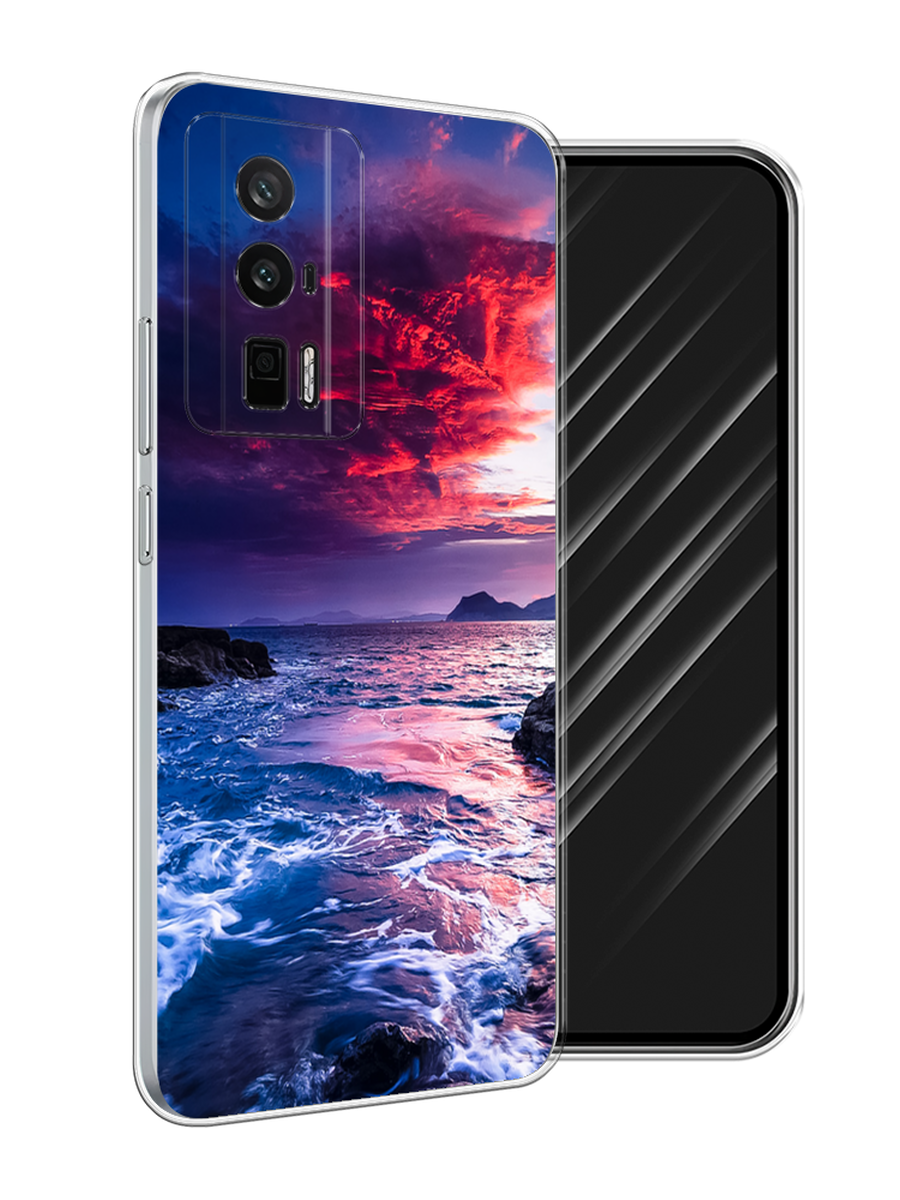 

Чехол Awog на Xiaomi Redmi K60/Poco F5 Pro "Волны 1", Розовый;синий, 318850-1