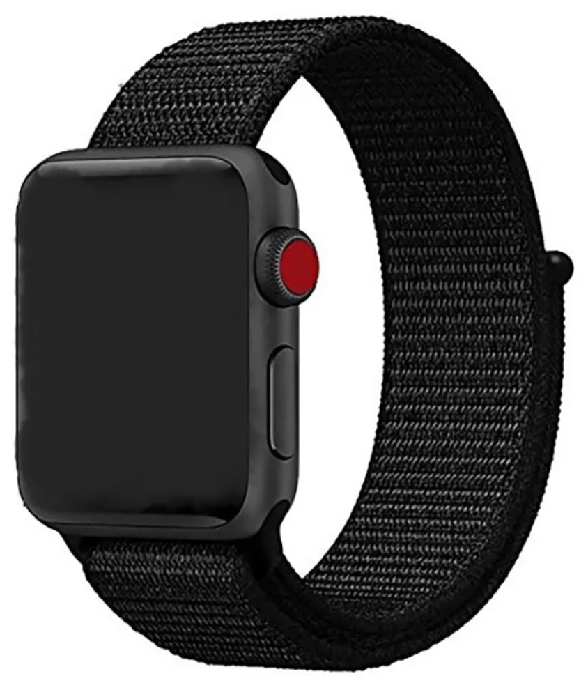 

Ремешок для Apple Watch 44mm/42mm Nylon Loop Black, Черный, Ремешок для Apple Watch 44mm/42mm