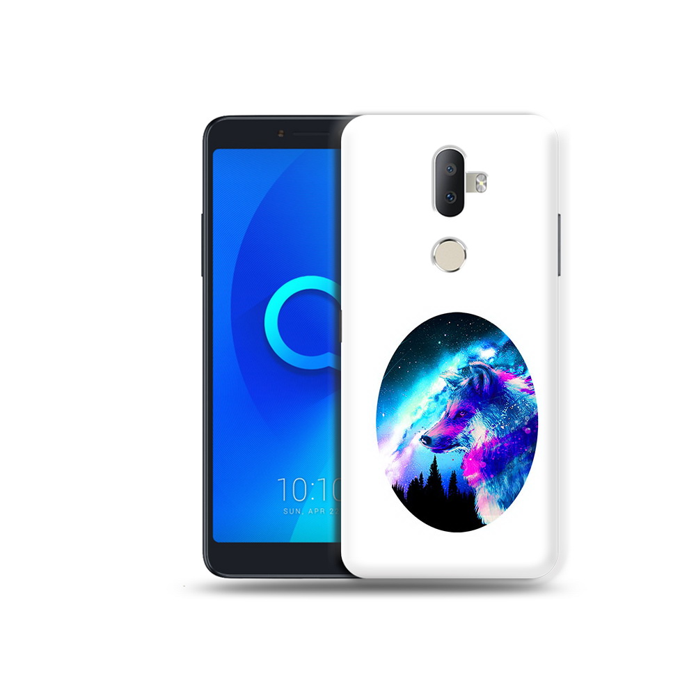

Чехол MyPads Tocco для Alcatel 3V голубой волк, Прозрачный, Tocco