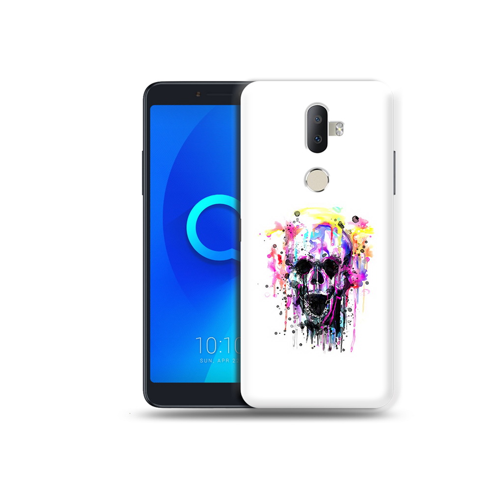 

Чехол MyPads Tocco для Alcatel 3V граффити череп, Прозрачный, Tocco
