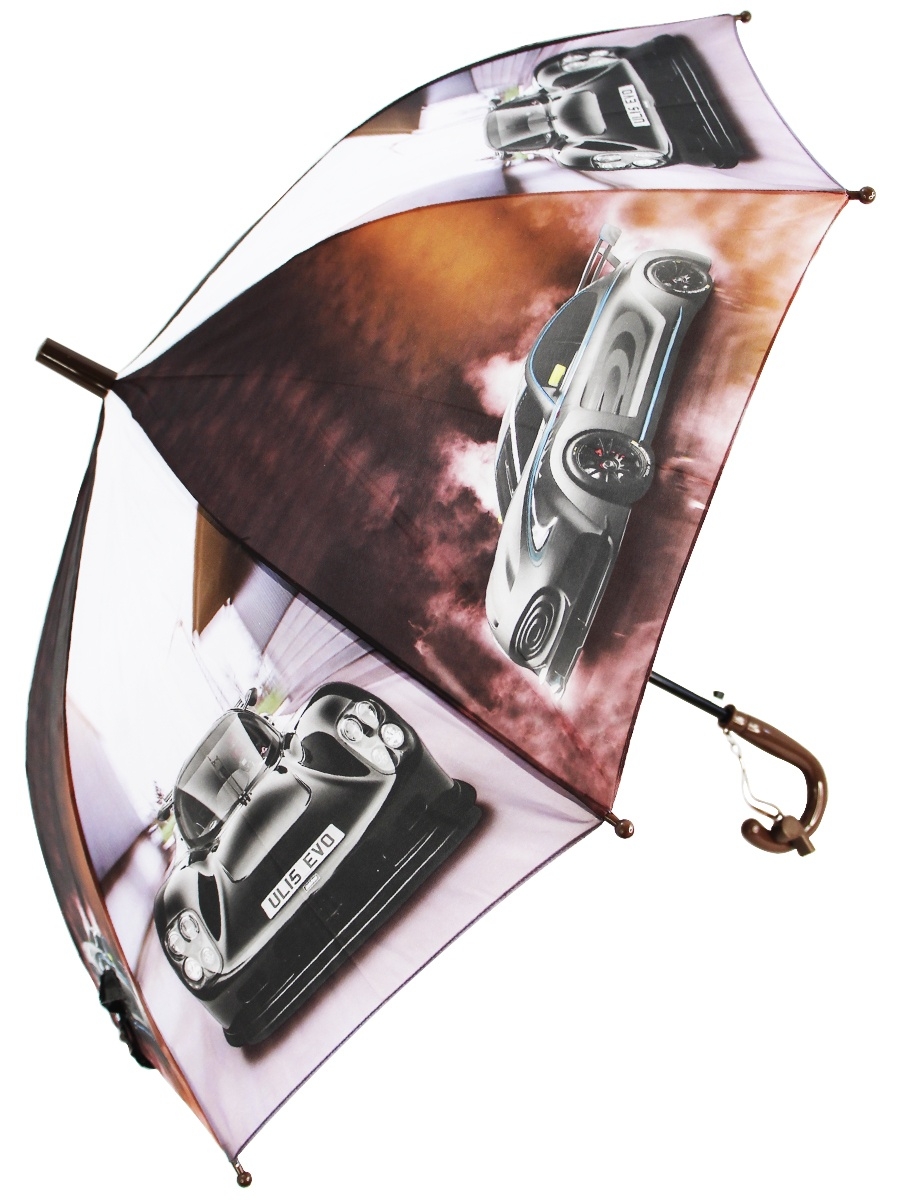 

Зонт-трость RAIN-PROOF для мальчиков полуавтомат 1550NC/темно-коричневый, 1550NC