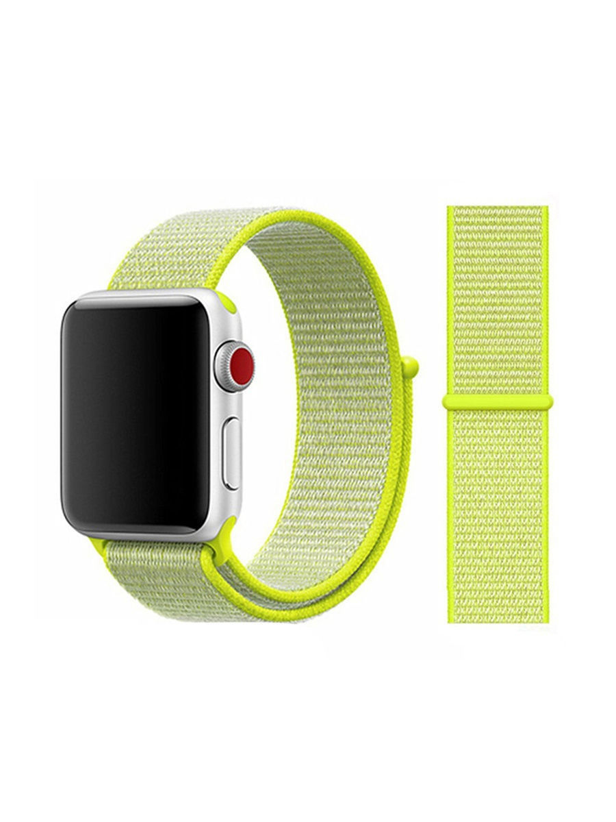 

Ремешок для Apple Watch 44mm/42mm Nylon Loop Lime, Желтый, Ремешок для Apple Watch 44mm/42mm