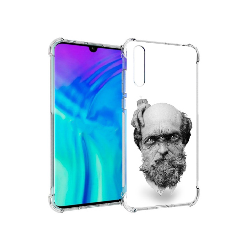 

Чехол MyPads Tocco для Huawei Enjoy 10s страшный бородатый мужчина абстракция, Прозрачный, Tocco