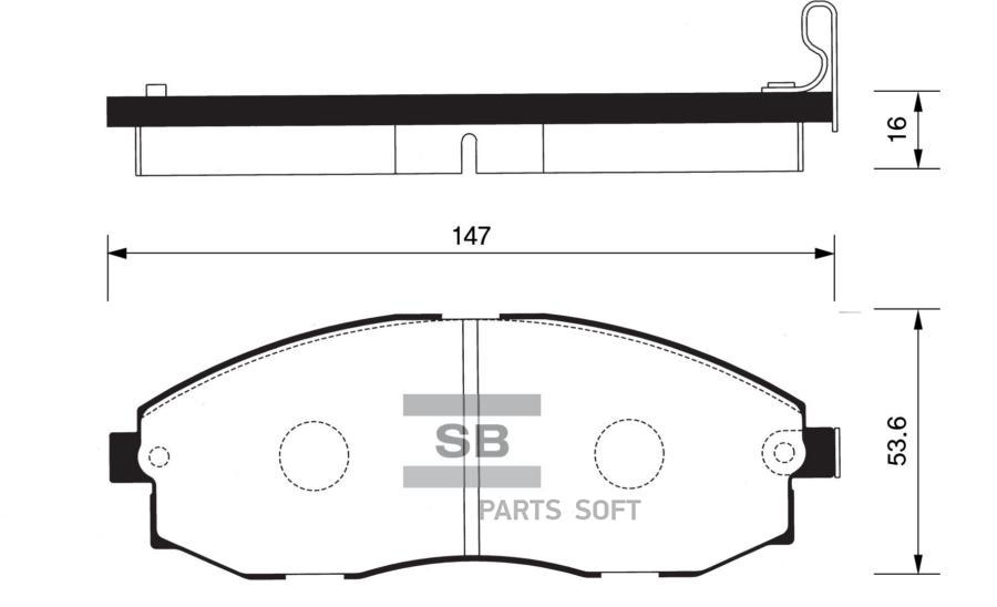 

Тормозные колодки Sangsin brake передние SP1099