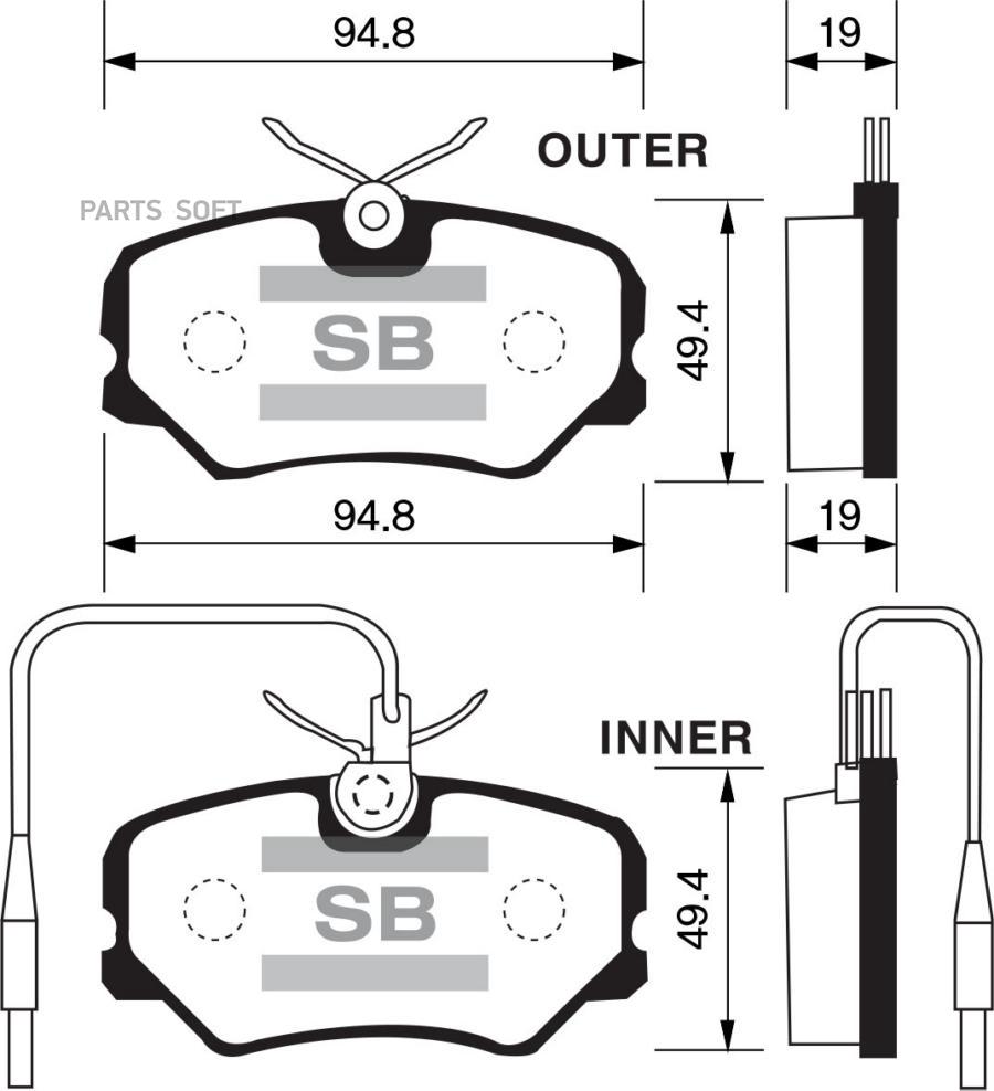 

Тормозные колодки Sangsin brake передние SP1180