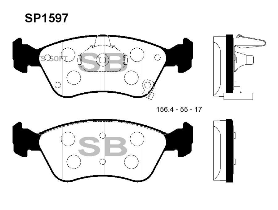 

Тормозные колодки Sangsin brake передние SP1597