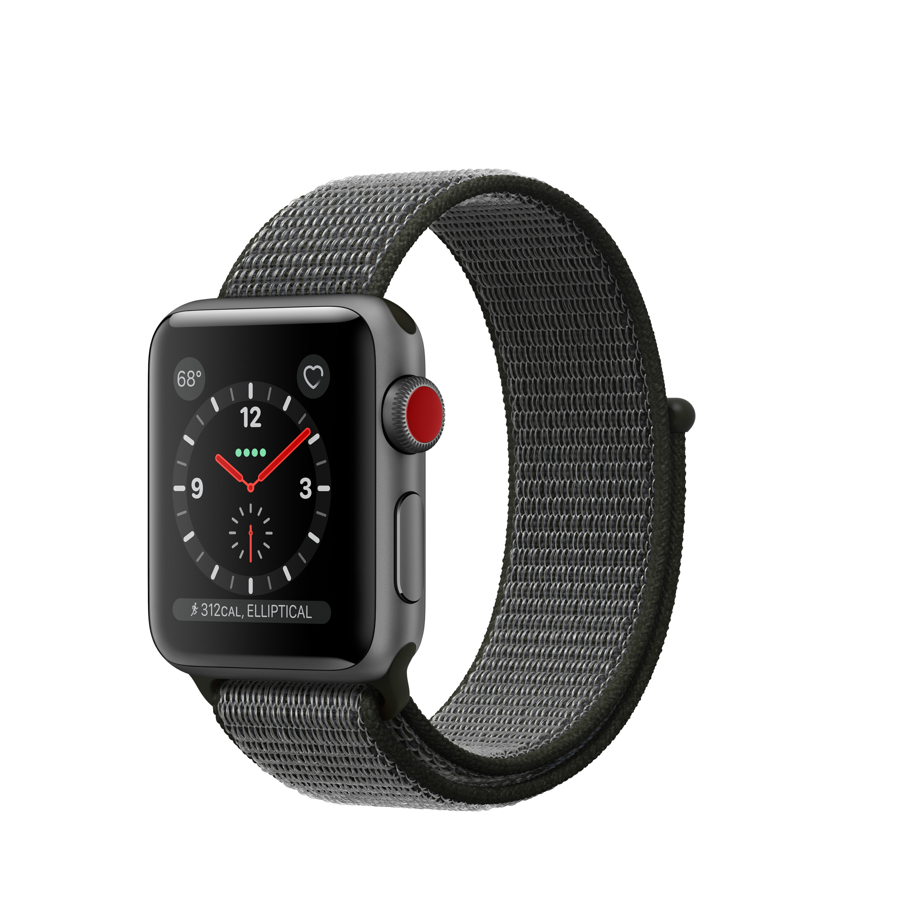 

Ремешок нейлоновый для Apple Watch 42/44 мм Черный с серым
