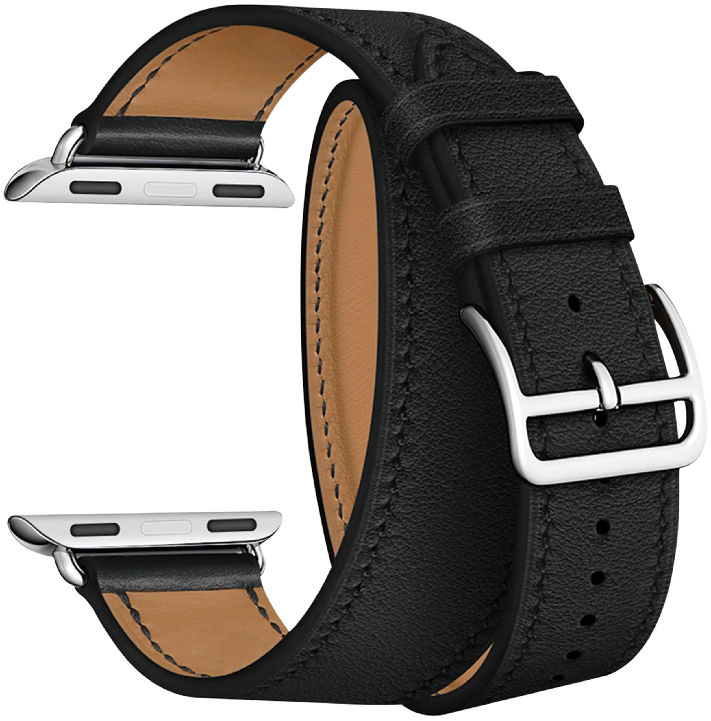 

Ремешок из экокожи для Apple Watch 42/44 mm Двойной (Коричневый), Apple Watch 40/42 mm