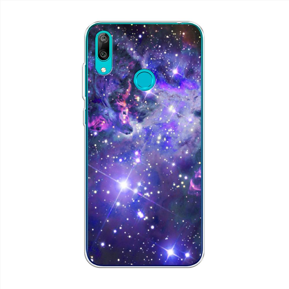 

Чехол Awog на Huawei Y7 2019 "Яркая галактика", Фиолетовый, 68450-4