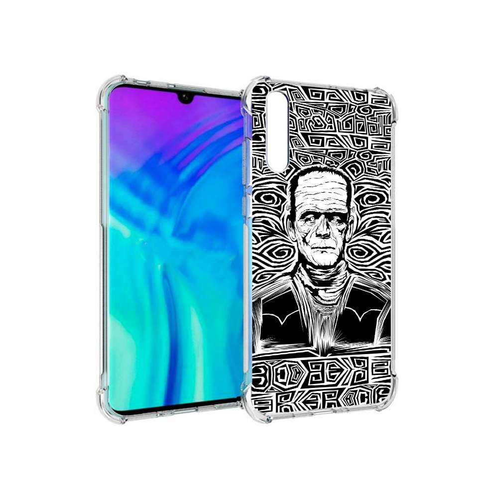 

Чехол MyPads Tocco для Huawei Enjoy 10s франкенштейн черно белый, Прозрачный, Tocco