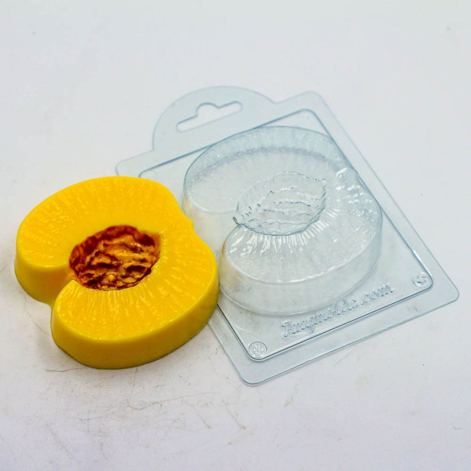 

Персик без косточки форма из пластика для мыла, шоколада AnyMolds