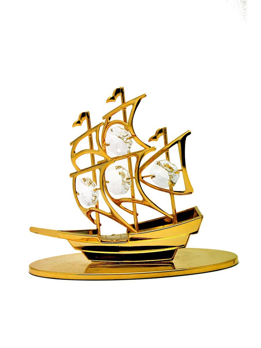 

Фигурка Корабль CRYSTOCRAFT 47-001-GCL золотистый, 47-001-GCL
