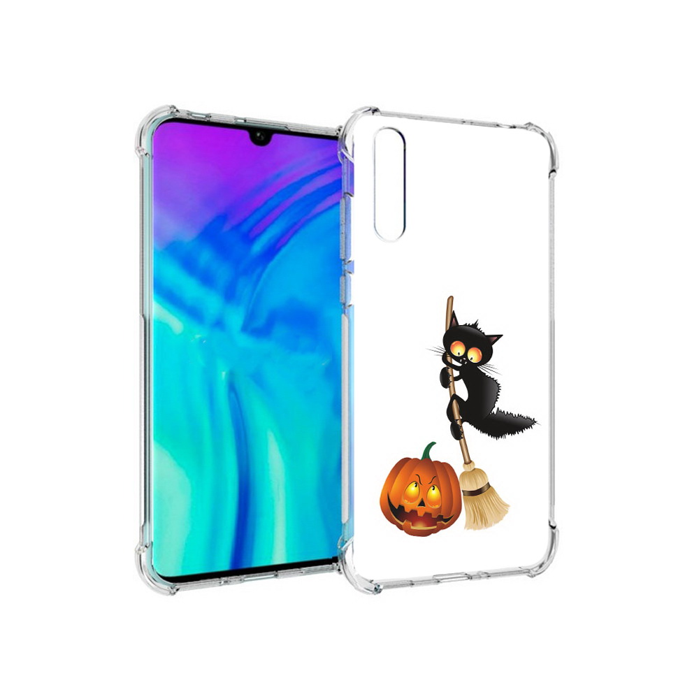 Чехол MyPads Tocco для Huawei Enjoy 10s хэлуинский котик