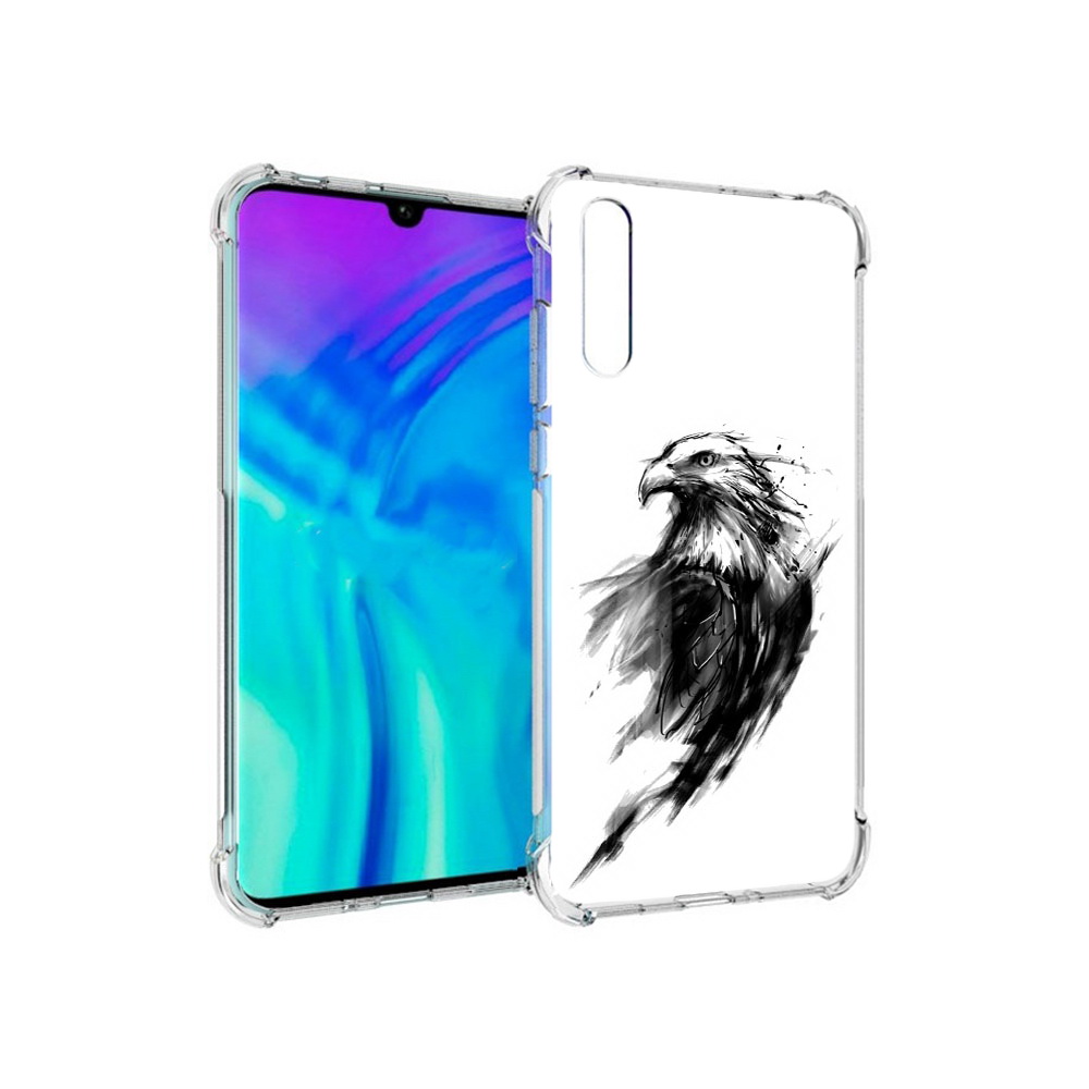 

Чехол MyPads Tocco для Huawei Enjoy 10s чб птица, Прозрачный, Tocco