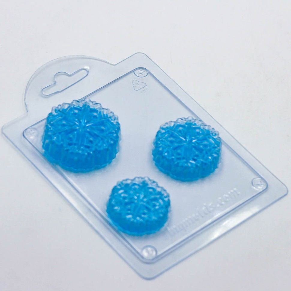 

Снежинка звездочка мини форма из пластика для мыла, шоколада AnyMolds