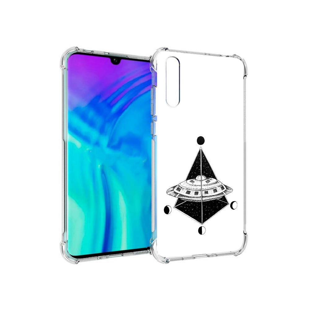 

Чехол MyPads Tocco для Huawei Enjoy 10s черно белая летающая тарелка, Прозрачный, Tocco