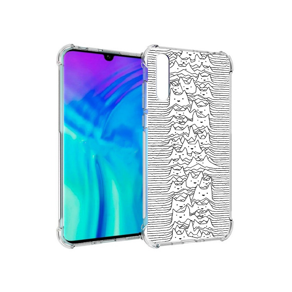 

Чехол MyPads Tocco для Huawei Enjoy 10s черно белые коты 3D, Прозрачный, Tocco