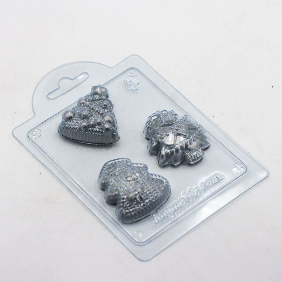 

Елочки мини форма из пластика для мыла, шоколада AnyMolds