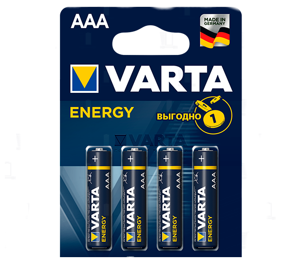 

Батарейки Varta ENERGY упаковка 4 штуки AAA, ENERGY