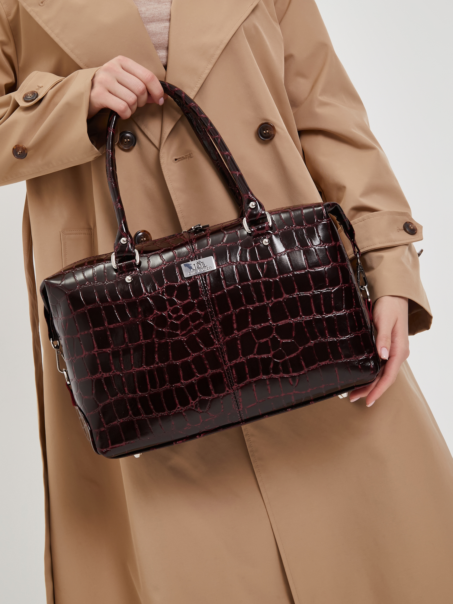 

Сумка женская Chic a Loco 136 бордовая крокодил, Бордовый, 136