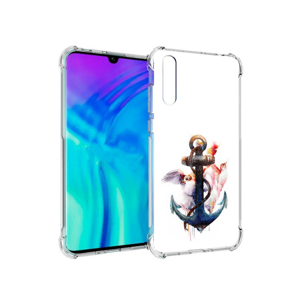 

Чехол MyPads Tocco для Huawei Enjoy 10s якорь с птицами, Прозрачный, Tocco