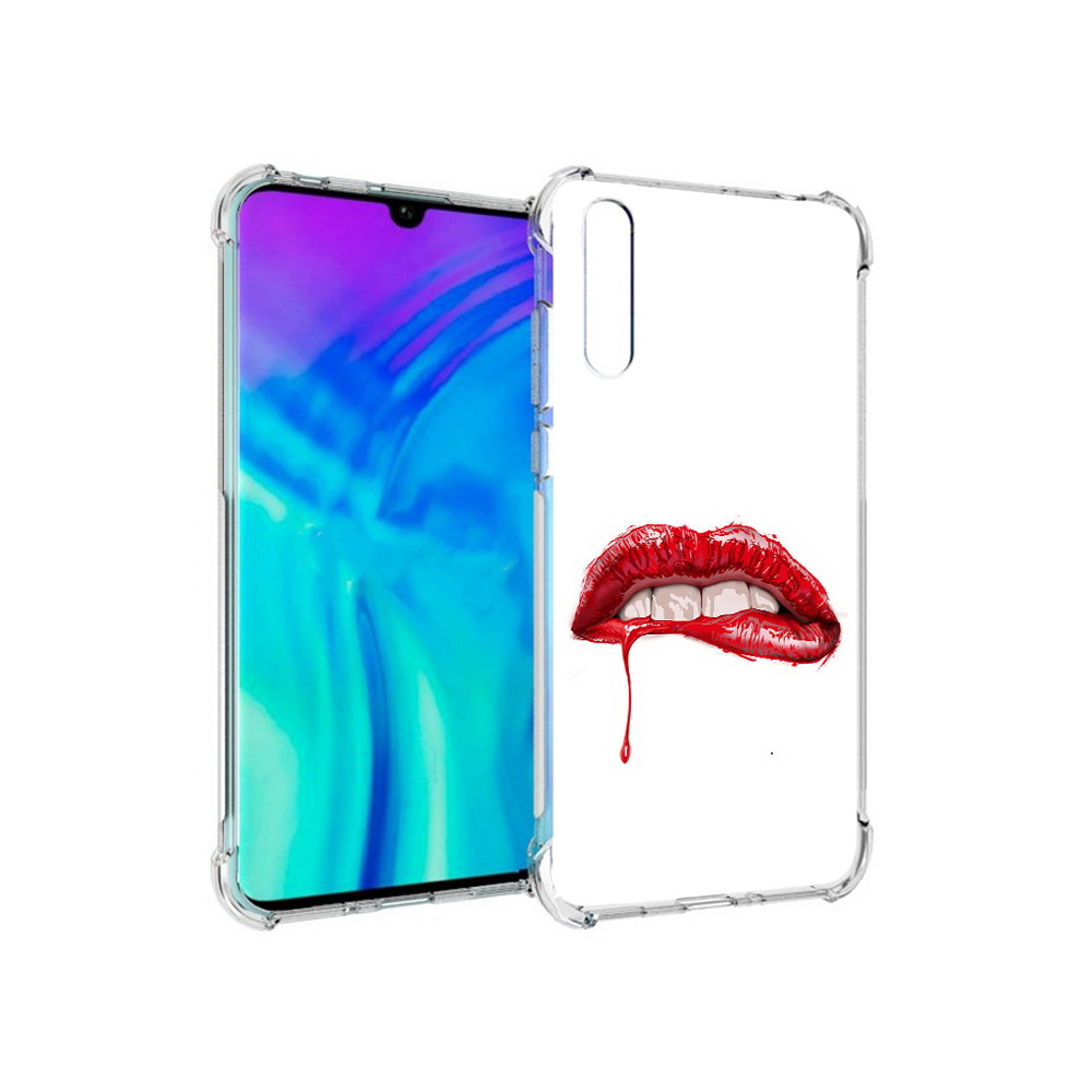 

Чехол MyPads Tocco для Huawei Enjoy 10s яркие красные губы, Прозрачный, Tocco