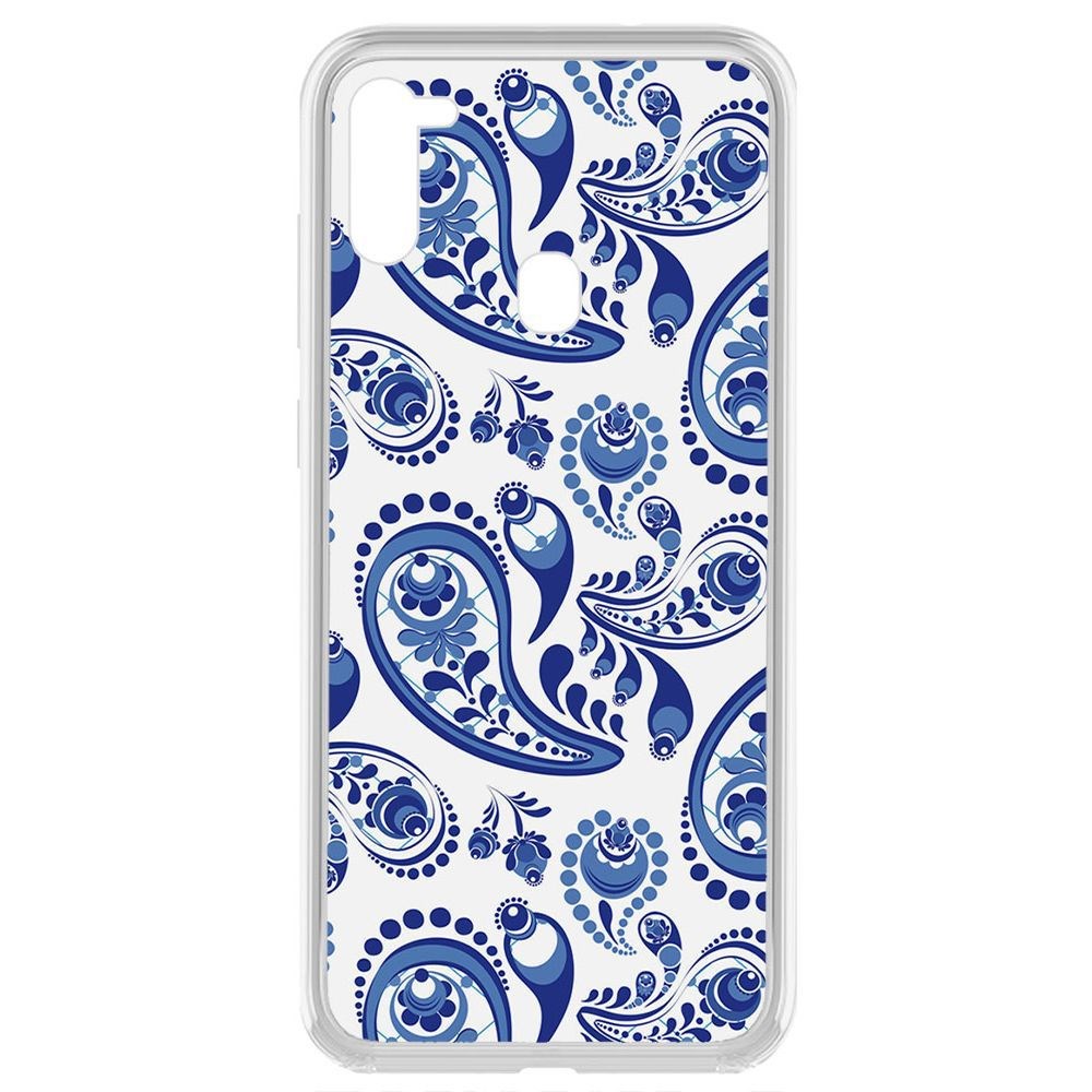 

Чехол-накладка Krutoff Clear Case Гжель для Samsung Galaxy M11 (M115)