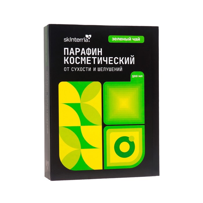 Парафин косметический для рук и тела в подарочной упаковке SKINTERRIA Зеленый чай, 500 мл