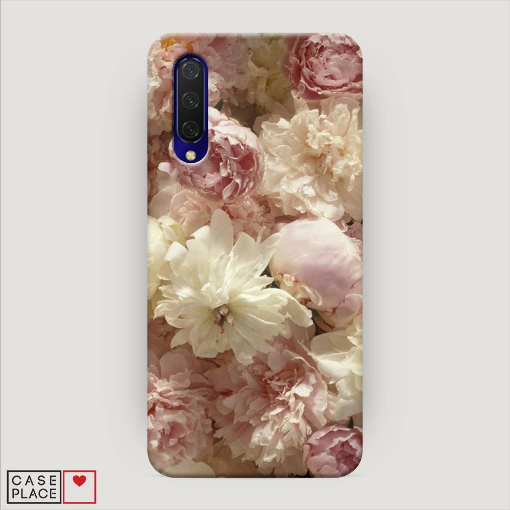 

Пластиковый чехол "Пионы светлые" на Xiaomi Mi CC9, 36120-6
