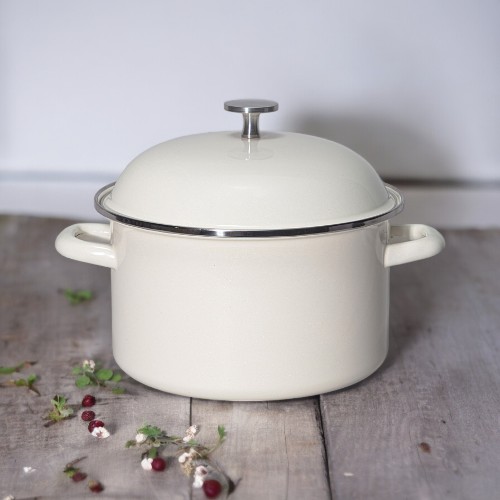 

Кастрюля Agness с крышкой, эмалированная сталь, 3,5 л, Белый