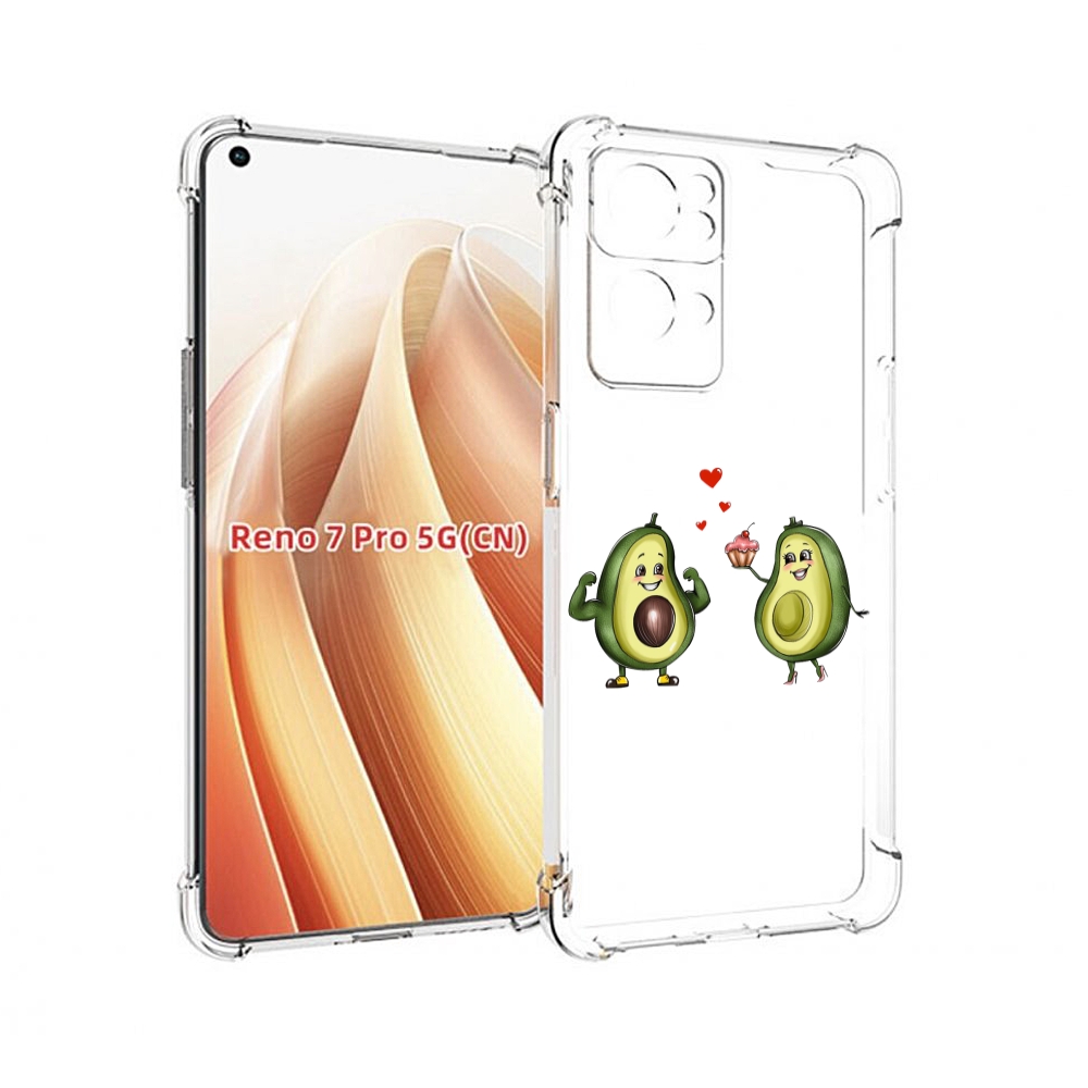 

Чехол MyPads влюбленные-авокадо для OPPO Reno7 Pro 5G, Прозрачный, Tocco
