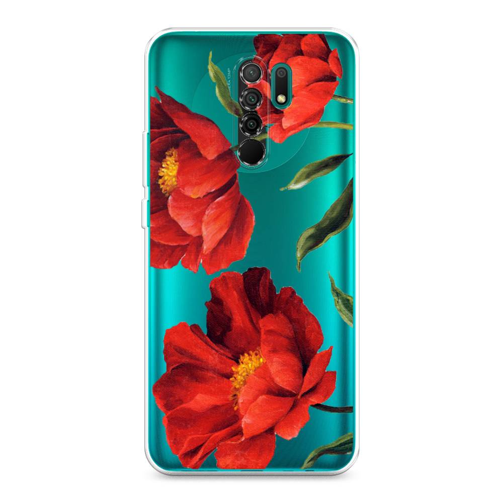 

Чехол Awog на Xiaomi Redmi 9 "Красные маки", Разноцветный, 38350-8