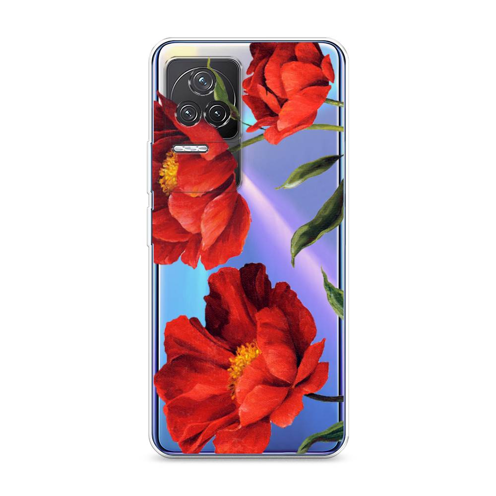 

Чехол Awog на Xiaomi Redmi K50 "Красные маки", Разноцветный, 312250-8