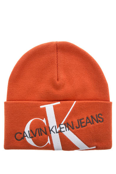 

Шапка бини мужская Calvin Klein Jeans K50K505869 оранжевая, Оранжевый, K50K505869