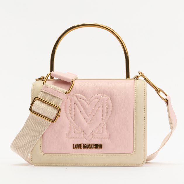 

Сумка женская Love Moschino JC4322PP SS24 черная; белая, Черный;белый, JC4322PP SS24