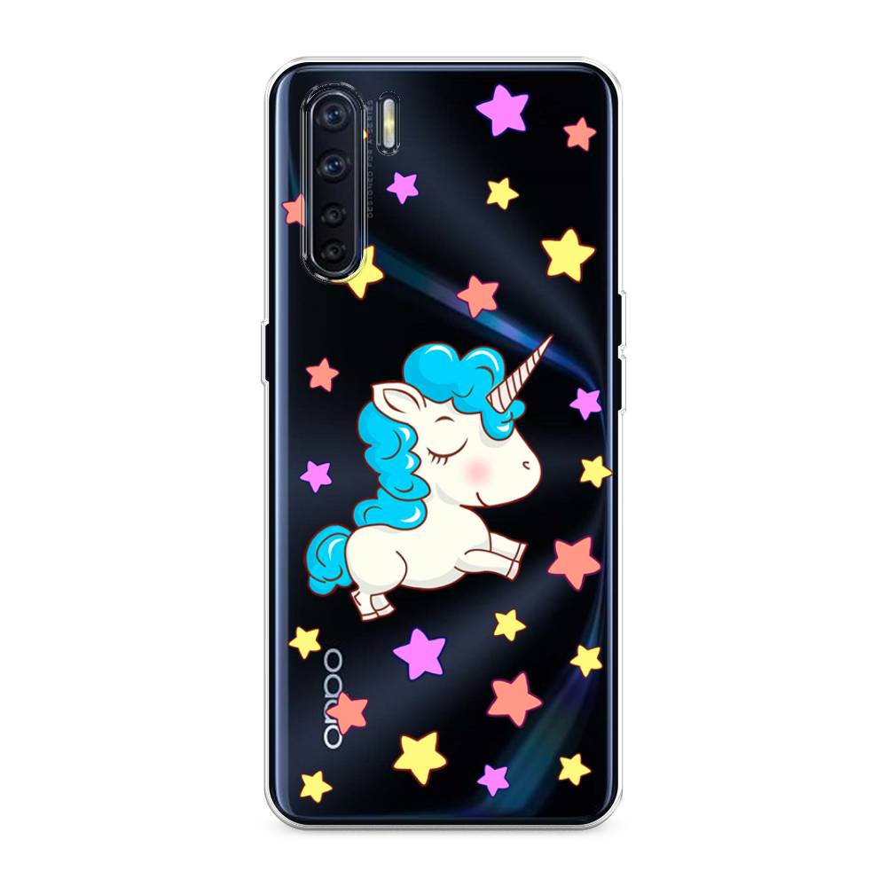 

Чехол Awog на Oppo A91/Reno 3 "Звездный единорог", Разноцветный, 254250-2