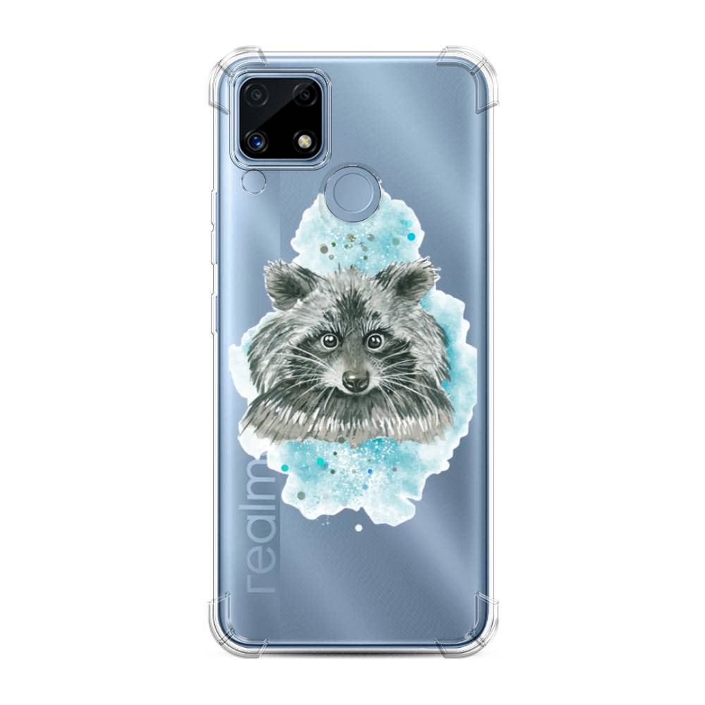 

Чехол Awog на Realme C25/C25s "Енот в голубом облаке", Разноцветный, 257451-1