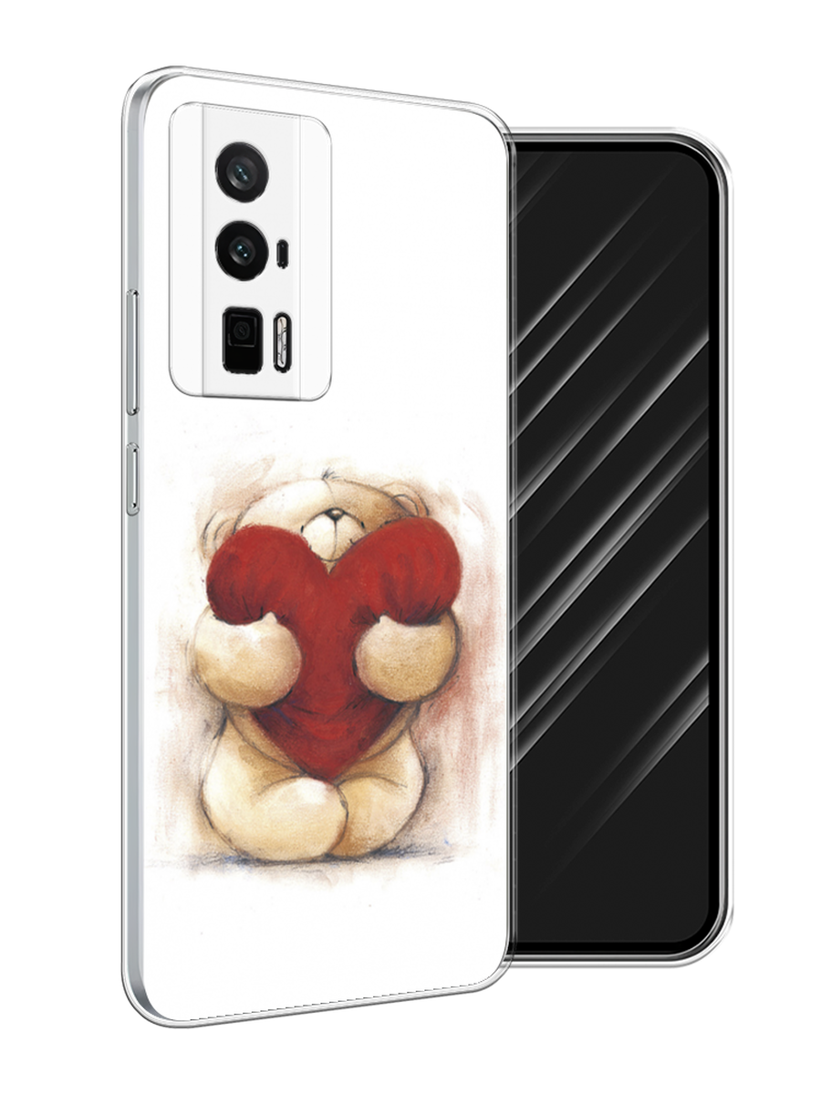 

Чехол Awog на Xiaomi Redmi K60/Poco F5 Pro "Мишка с сердцем 1", Белый;бордовый;бежевый, 318850-1