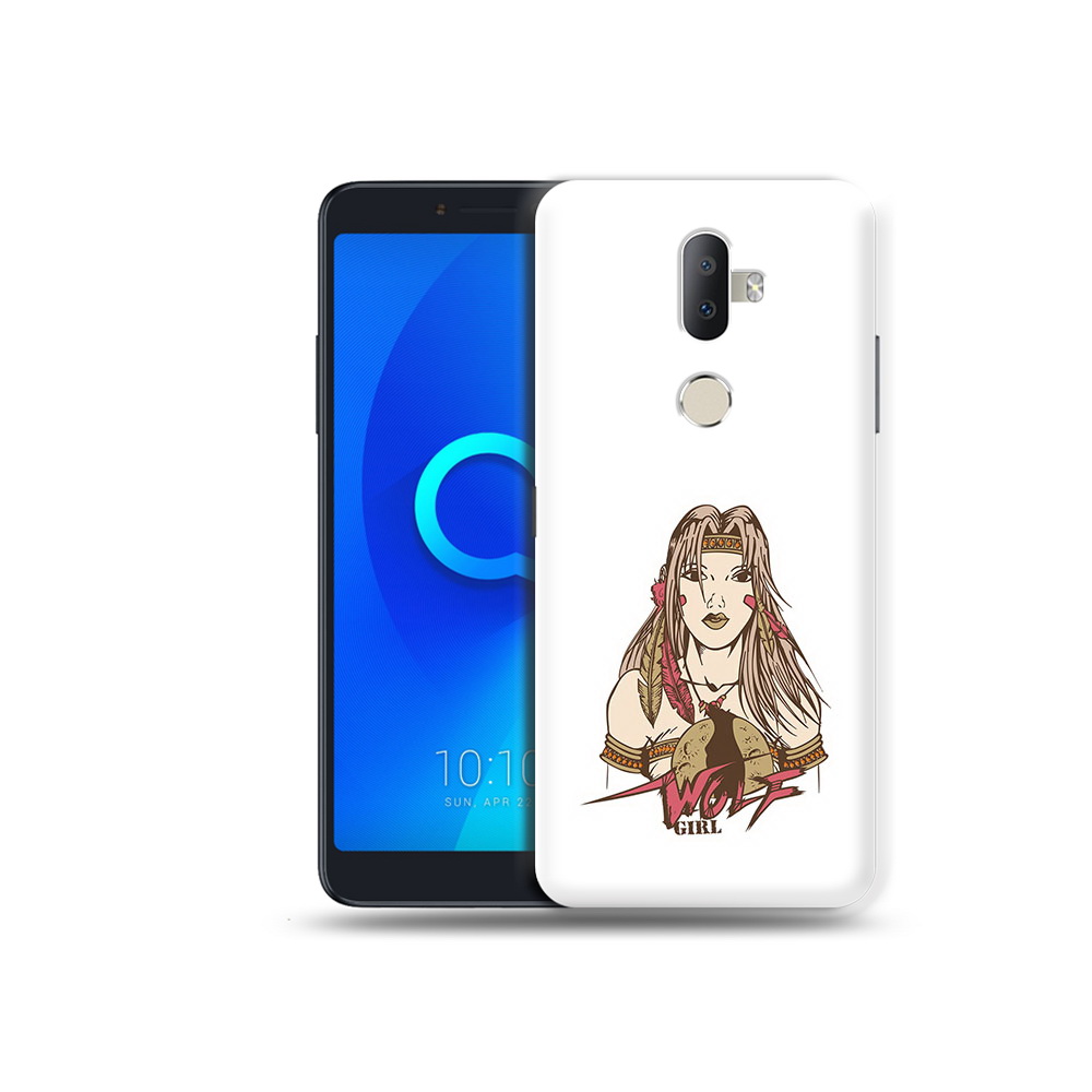 

Чехол MyPads Tocco для Alcatel 3V девушка волк, Прозрачный, Tocco