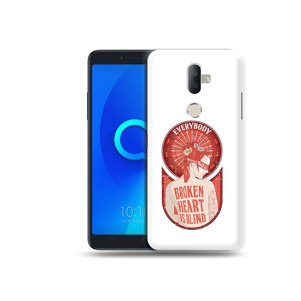 

Чехол MyPads Tocco для Alcatel 3V девушка разбитое сердце, Прозрачный, Tocco