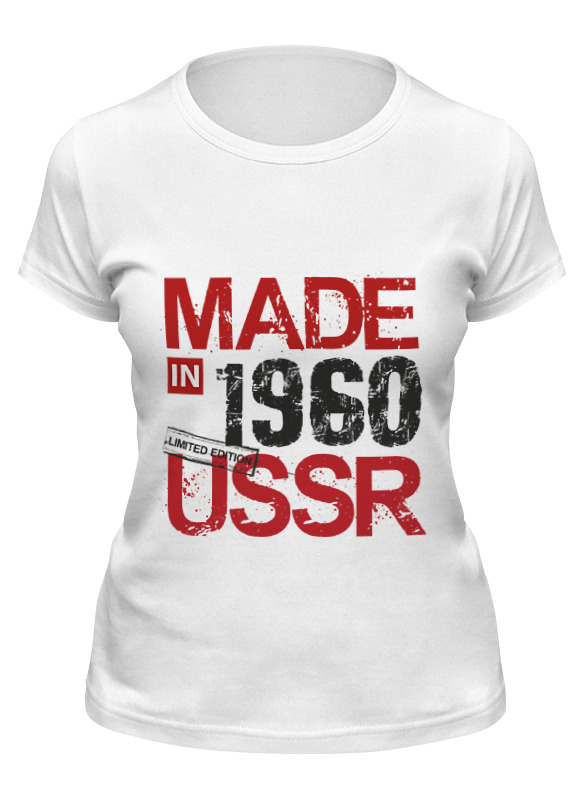 

Футболка женская Printio 1960 год рождения белая XL, Белый, 1960 год рождения