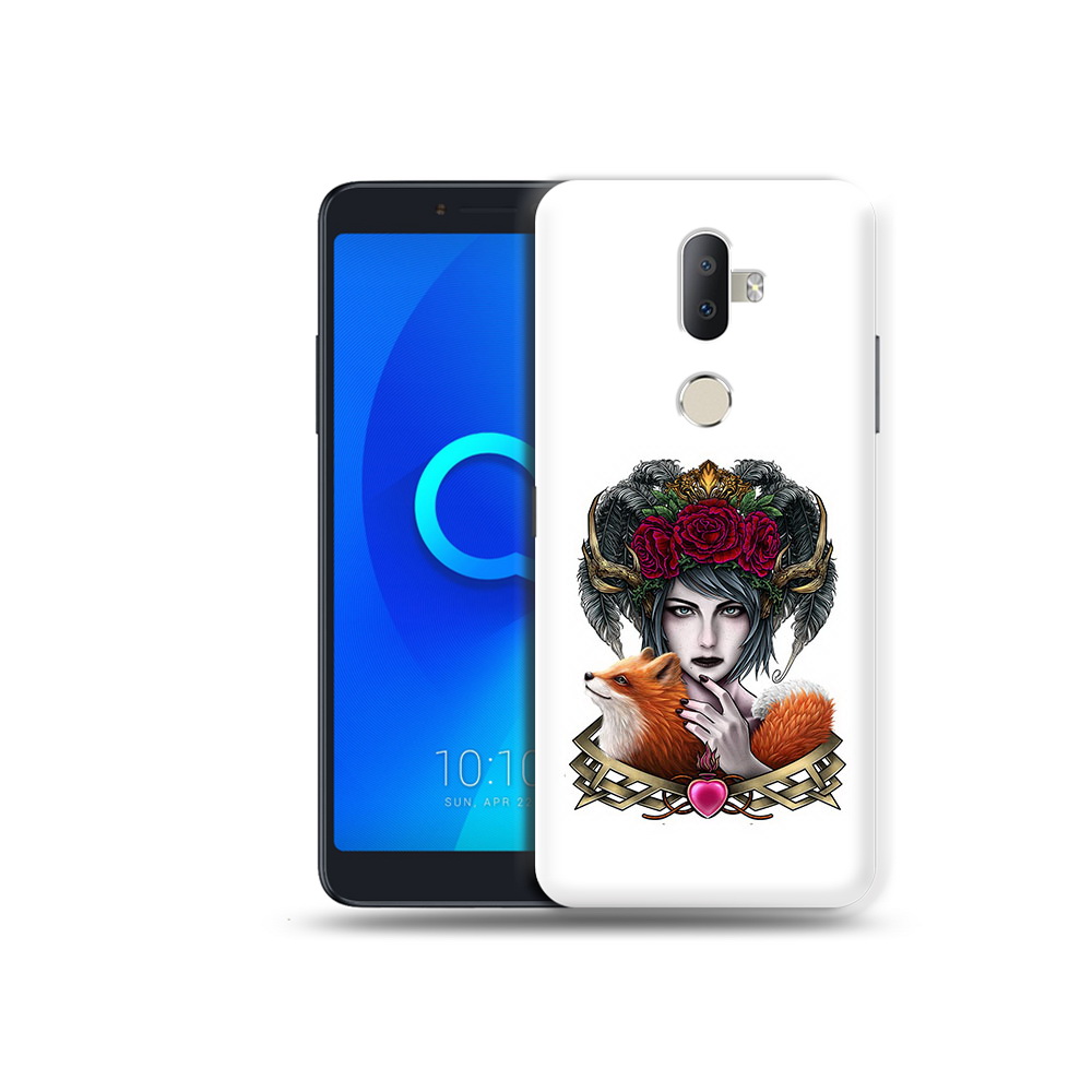 

Чехол MyPads Tocco для Alcatel 3V девушка с лисой, Прозрачный, Tocco