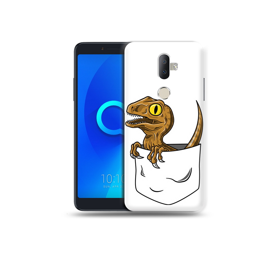 

Чехол MyPads Tocco для Alcatel 3V динозавр в кармане, Прозрачный, Tocco