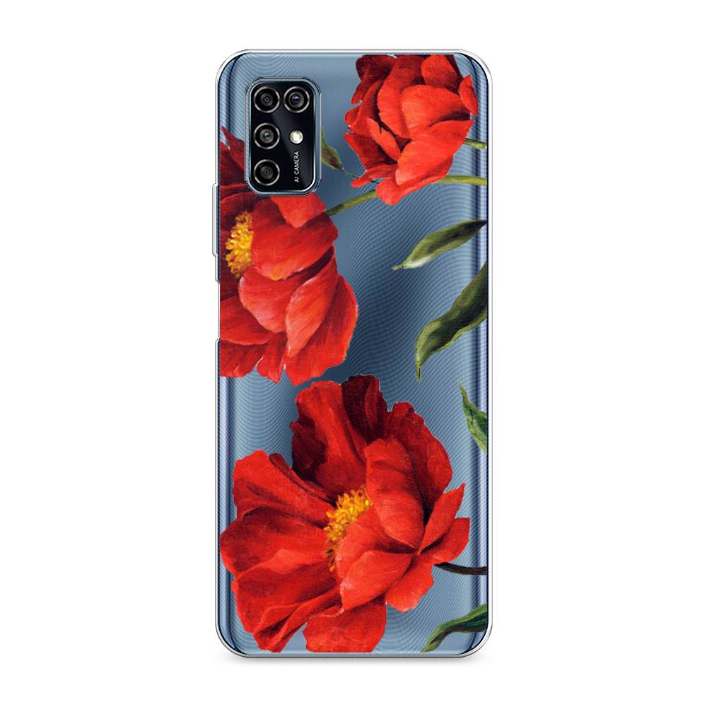 Чехол Awog на ZTE Blade V2020 Smart / ЗТЕ Блэйд V2020 Smart Красные маки