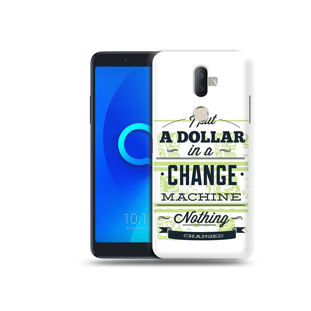 

Чехол MyPads Tocco для Alcatel 3V доллар надпись, Прозрачный, Tocco