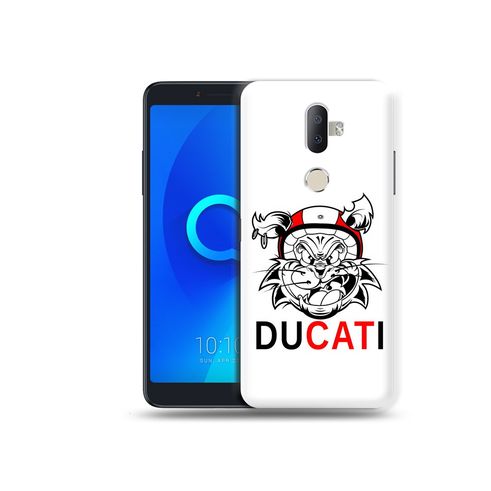 

Чехол MyPads Tocco для Alcatel 3V дукати, Прозрачный, Tocco