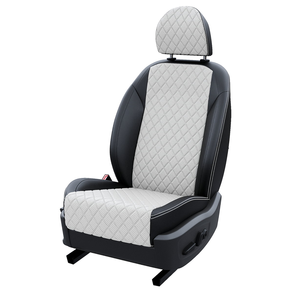 

Чехлы на сиденья АвтоЛето для Omoda S5 2022-2024 LA13522C340 Экокожа ромб Черный Белый, Белый;черный, LA1352