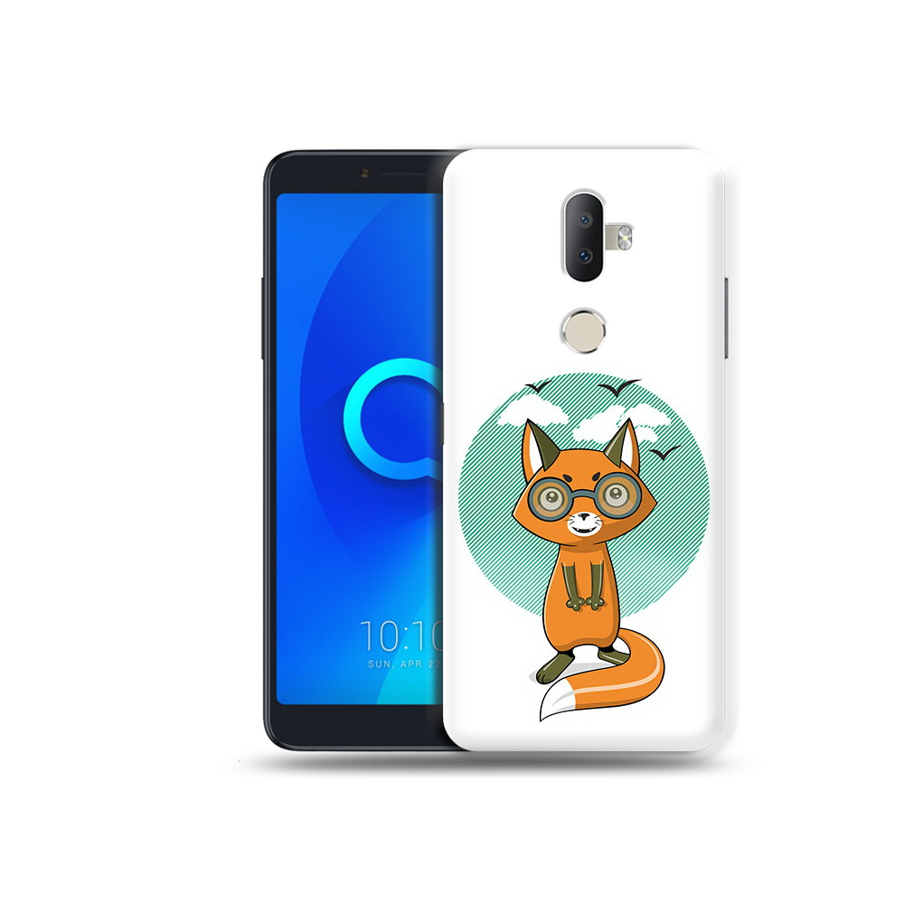 

Чехол MyPads Tocco для Alcatel 3V задумчивая лиса, Прозрачный, Tocco